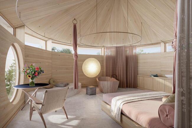 Geburtenpavillon Innenansicht